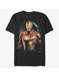 Pánské tričko Merch Marvel Avengers: Infinity War - Ironman Glow Men's T-Shirt Black