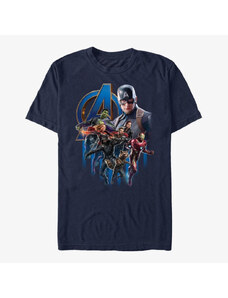 Pánské tričko Merch Marvel Avengers: Endgame - Avengers Group Poster Men's T-Shirt Navy Blue