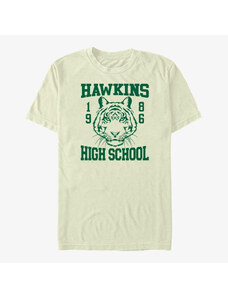 Pánské tričko Merch Netflix Stranger Things - Hawkins High School 1986 Men's T-Shirt Natural