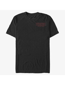 Pánské tričko Merch Netflix Stranger Things - Stranger Red Outline Pocket Men's T-Shirt Black