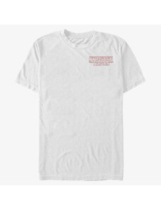 Pánské tričko Merch Netflix Stranger Things - Stranger Red Outline Pocket Men's T-Shirt White