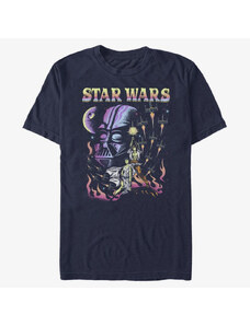 Pánské tričko Merch Star Wars: A New Hope - Blacklight Dark Side Men's T-Shirt Navy Blue