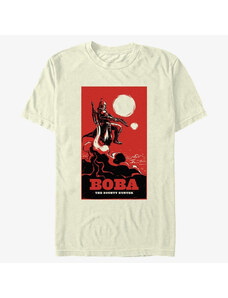 Pánské tričko Merch Star Wars Book of Boba Fett - Bounty Hunter Poster Men's T-Shirt Natural