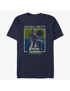 Pánské tričko Merch Star Wars Book of Boba Fett - Fett Sunset Men's T-Shirt Navy Blue
