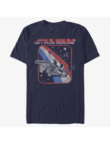 Pánské tričko Merch Star Wars - Retro Falcon Men's T-Shirt Navy Blue