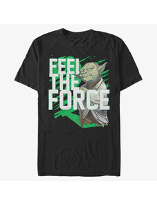 Pánské tričko Merch Star Wars: Classic - Force Stack Yoda Men's T-Shirt Black