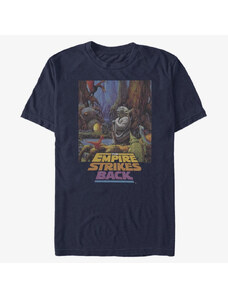 Pánské tričko Merch Star Wars: Classic - Yoda Logo Men's T-Shirt Navy Blue