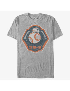 Pánské tričko Merch Star Wars: Episode 7 - BB8 Badge Men's T-Shirt Heather Grey