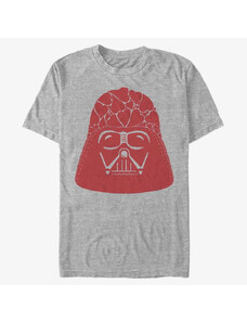 Pánské tričko Merch Star Wars: Classic - Vader Heart Helmet Men's T-Shirt Heather Grey