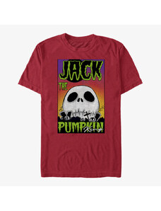 Pánské tričko Merch Disney Nightmare Before Christmas - JACK BIG SKULL Unisex T-Shirt Brick Red