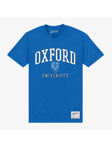 Pánské tričko Merch Park Agencies - Oxford University Crest Unisex T-Shirt Royal Blue