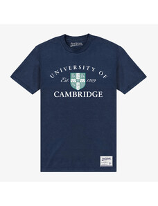 Pánské tričko Merch Park Agencies - University Of Cambridge Est 1209 Unisex T-Shirt Navy