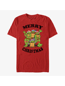 Pánské tričko Merch Nickelodeon Teenage Mutant Ninja Turtles - Group Christmas Unisex T-Shirt Red
