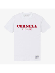Pánské tričko Merch Park Agencies - Cornell University Script Unisex T-Shirt White