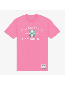 Pánské tričko Merch Park Agencies - University Of Cambridge Est 1209 Unisex T-Shirt Purple