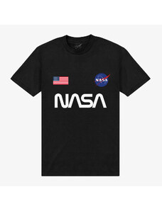 Pánské tričko Merch Park Agencies - NASA Badges Unisex T-Shirt Black