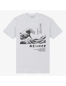 Pánské tričko Merch Park Agencies - APOH Hokusai Mono Unisex T-Shirt White