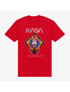 Pánské tričko Merch Park Agencies - NASA STS135 Unisex T-Shirt Red