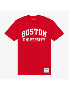 Pánské tričko Merch Park Agencies - Boston University Script Unisex T-Shirt Red