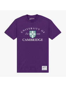 Pánské tričko Merch Park Agencies - University Of Cambridge Est 1209 Unisex T-Shirt Royal Blue