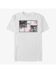 Pánské tričko Merch Netflix Squid Game - Squid Game Tiles Unisex T-Shirt White