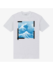 Pánské tričko Merch Park Agencies - APOH Hokusai Tape Unisex T-Shirt White