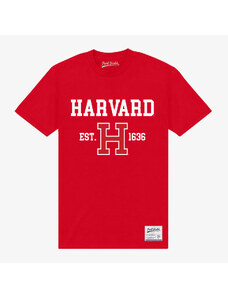 Pánské tričko Merch Park Agencies - Harvard University Est 1636 Unisex T-Shirt Red