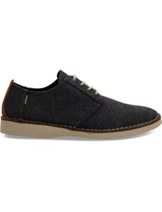 Pánské černé polobotky TOMS Black Washed Canvas Preston