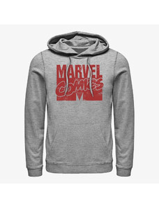 Pánská mikina Merch Marvel - LOGO DISTRESSED Unisex Hoodie Heather Grey