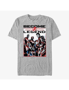 Pánské tričko Merch Marvel Avengers: Endgame - Legendary Group Unisex T-Shirt Heather Grey