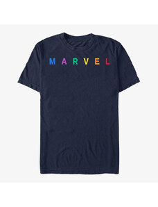 Pánské tričko Merch Marvel - SIMPLE LOGO EMB Unisex T-Shirt Navy Blue