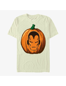 Pánské tričko Merch Marvel Avengers Classic - Iron Pumpkin Unisex T-Shirt Natural