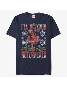 Pánské tričko Merch Marvel Deadpool - Deadpool Nutcracker Unisex T-Shirt Navy Blue