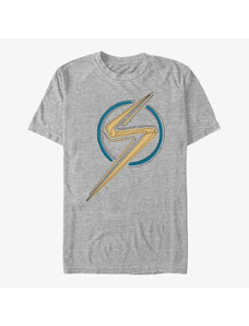 Pánské tričko Merch Ms. Marvel - Ms. Marvel Badge Unisex T-Shirt Heather Grey