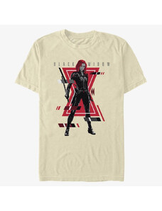 Pánské tričko Merch Marvel Black Widow - Widow Glitch Unisex T-Shirt Natural