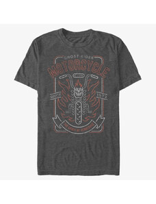 Pánské tričko Merch Marvel - Ghost Rider Motorcycle Club Unisex T-Shirt Dark Heather Grey