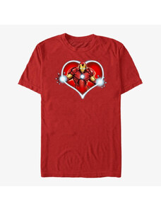 Pánské tričko Merch Marvel Avengers Classic - Iron Heart Blast Unisex T-Shirt Red