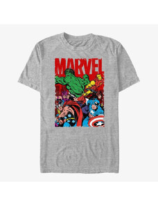 Pánské tričko Merch Marvel Avengers Classic - Team Work Unisex T-Shirt Heather Grey