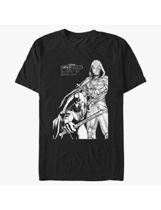 Pánské tričko Merch Marvel Moon Knight - Mk Line Art Duo Unisex T-Shirt Black