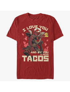 Pánské tričko Merch Marvel Deadpool - Taco Love Unisex T-Shirt Red