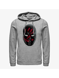Pánská mikina Merch Marvel The Falcon and the Winter Soldier - LARGE MASK Unisex Hoodie Heather Grey