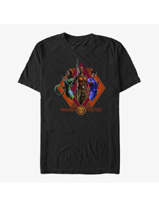 Pánské tričko Merch Marvel Black Panther: Wakanda Forever - Wakanda Forever Trio Unisex T-Shirt Black