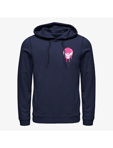 Pánská mikina Merch Marvel - Venomized Pink Badge Unisex Hoodie Navy Blue