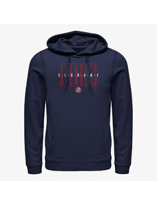 Pánská mikina Merch Marvel Avengers - Strikethrough Text Unisex Hoodie Navy Blue