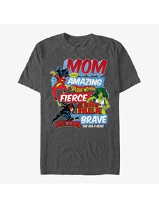 Pánské tričko Merch Marvel Avengers Classic - Retro Mom Unisex T-Shirt Dark Heather Grey