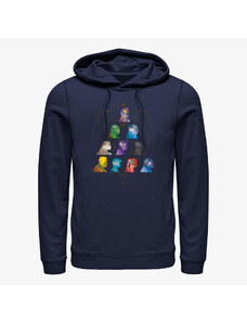 Pánská mikina Merch Marvel The Eternals - SILHOUETTE HEADS Unisex Hoodie Navy Blue