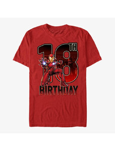 Pánské tričko Merch Marvel Avengers Classic - Ironman 18th Bday Unisex T-Shirt Red