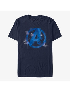 Pánské tričko Merch Marvel Avengers: Endgame - Avengers Spray Logo Unisex T-Shirt Navy Blue