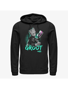 Pánská mikina Merch Marvel I am Groot - Neon Baby Groot Unisex Hoodie Black