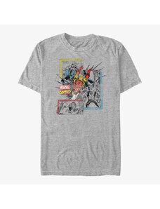 Pánské tričko Merch Marvel Avengers Classic - Broken Panels Unisex T-Shirt Heather Grey